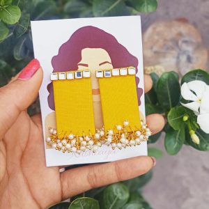 Rectangular Fabric Earrings