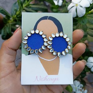 Minimal Stud Fabric Earrings