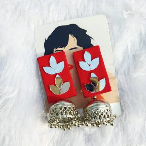 Mirror Jhumka Earrings