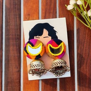 Mirror Beaded Handmade Earrings – Multicolor