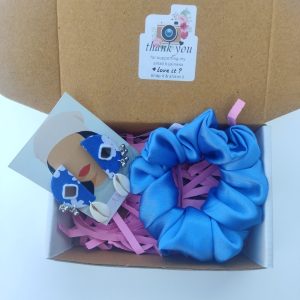 Earring & Scrunchies Combo – Blue