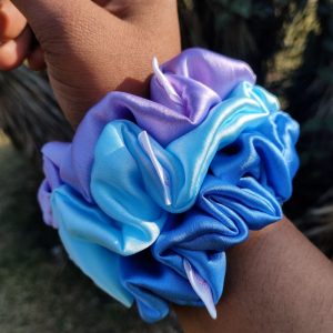 XL Size Scrunchies – Pack of 3 (Shades of Blue)